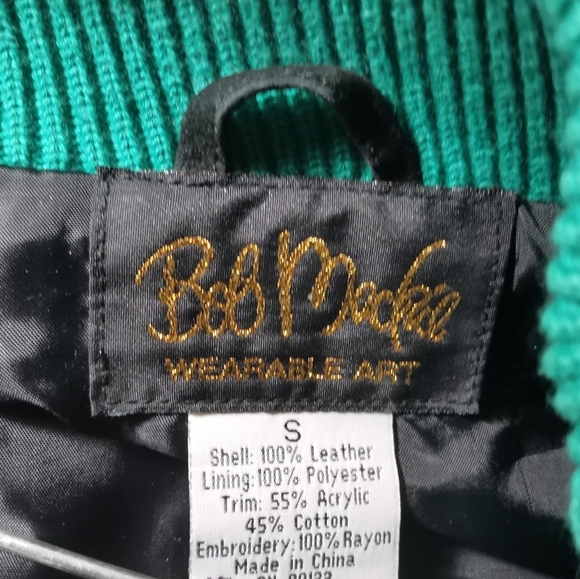 Bob Mackie Vintage Wearable Art Embroidered Suede Leather Jacket Women’s Sz S - Picture 4 of 8